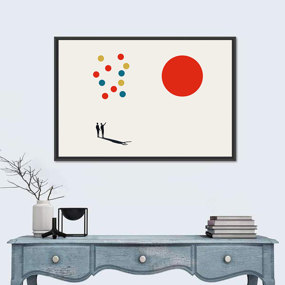 Symbol of Partnership Wall Art in a room, landscape