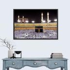 Night Gathering at the Kaaba Wall Art