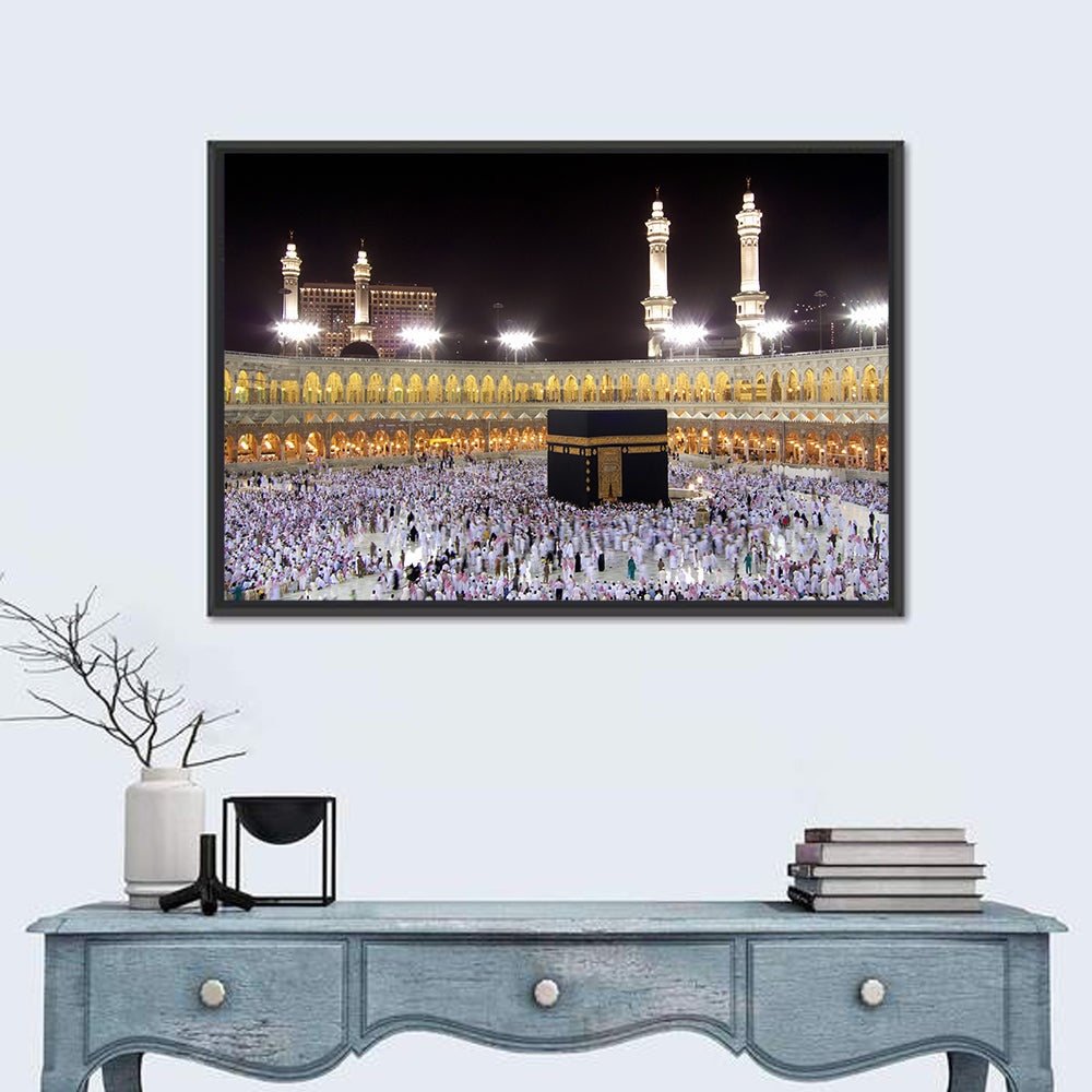 Night Gathering at the Kaaba Wall Art