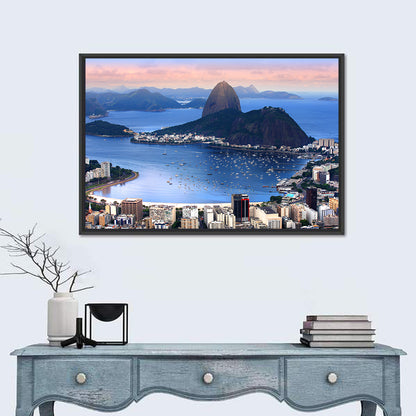 Rio De Janeiro Bay with Sugarloaf Mountain Wall Art