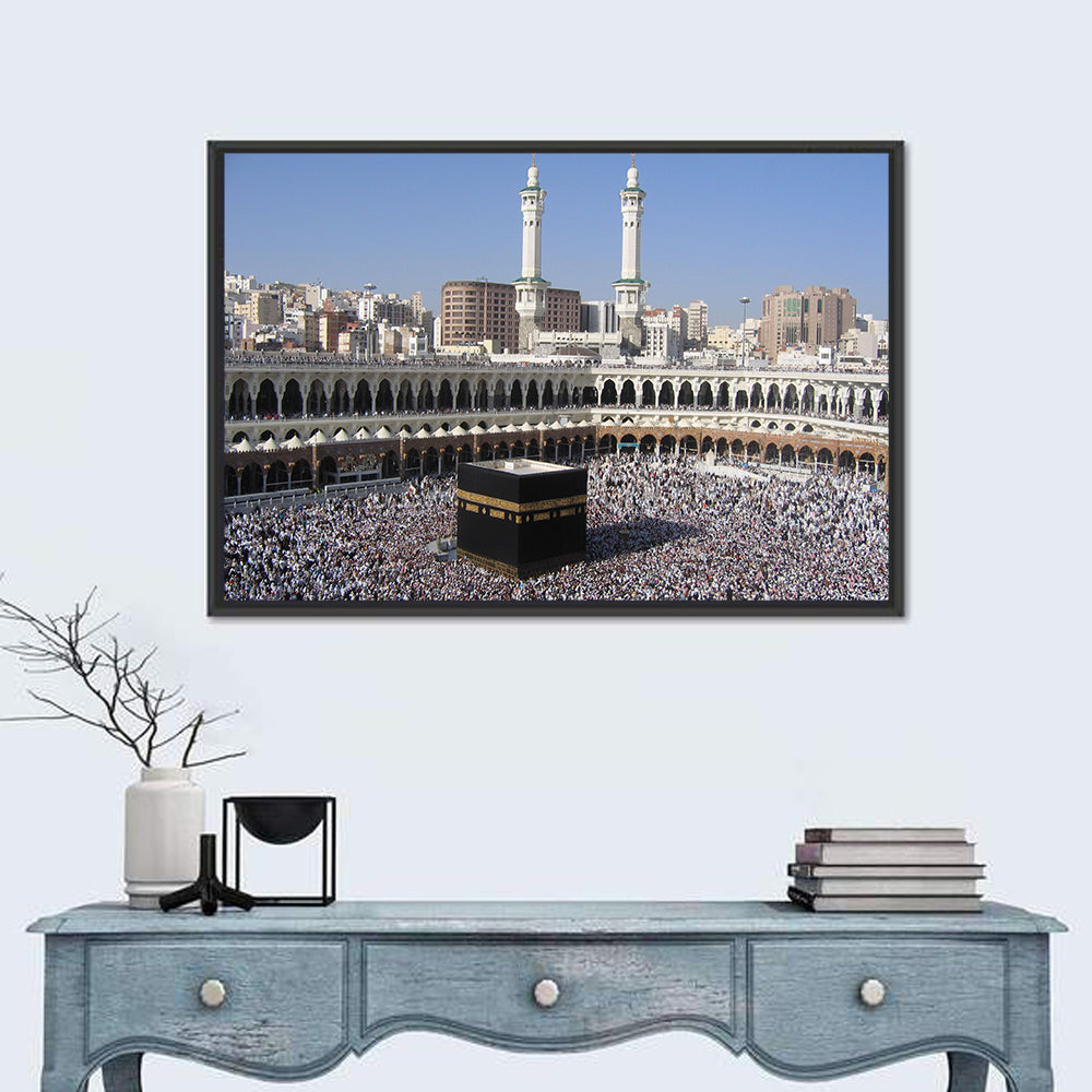 Kaaba at Masjid Al-haram Wall Art in a room, landscape
