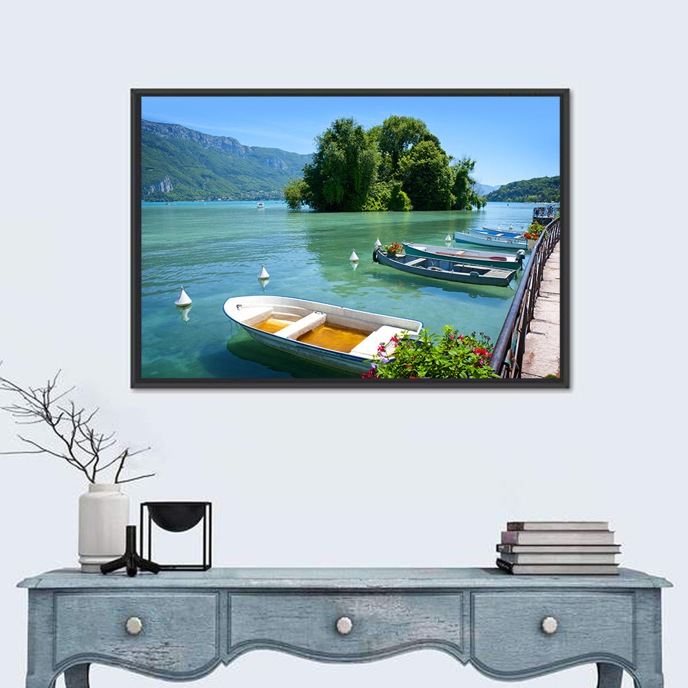 Lake Annecy Sunny Shoreline Wall Art