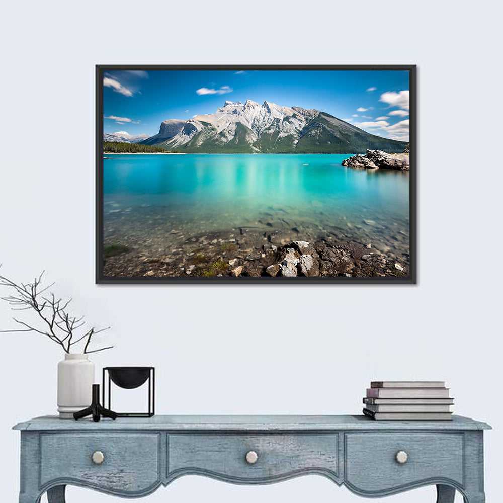 Lake Minnewanka View of Mount Inglismaldie Wall Art