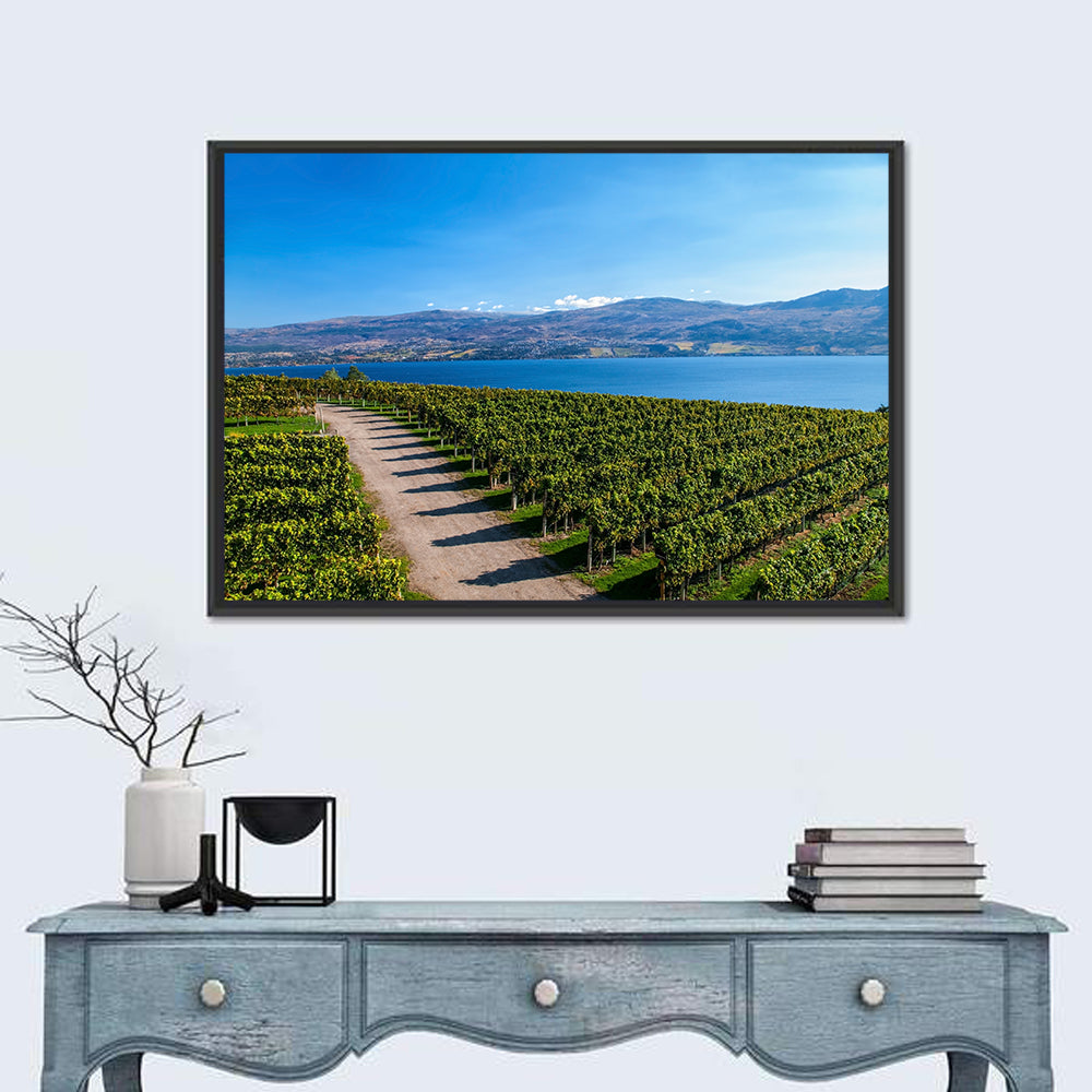 Lake Okanagan Vineyard Path Wall Art