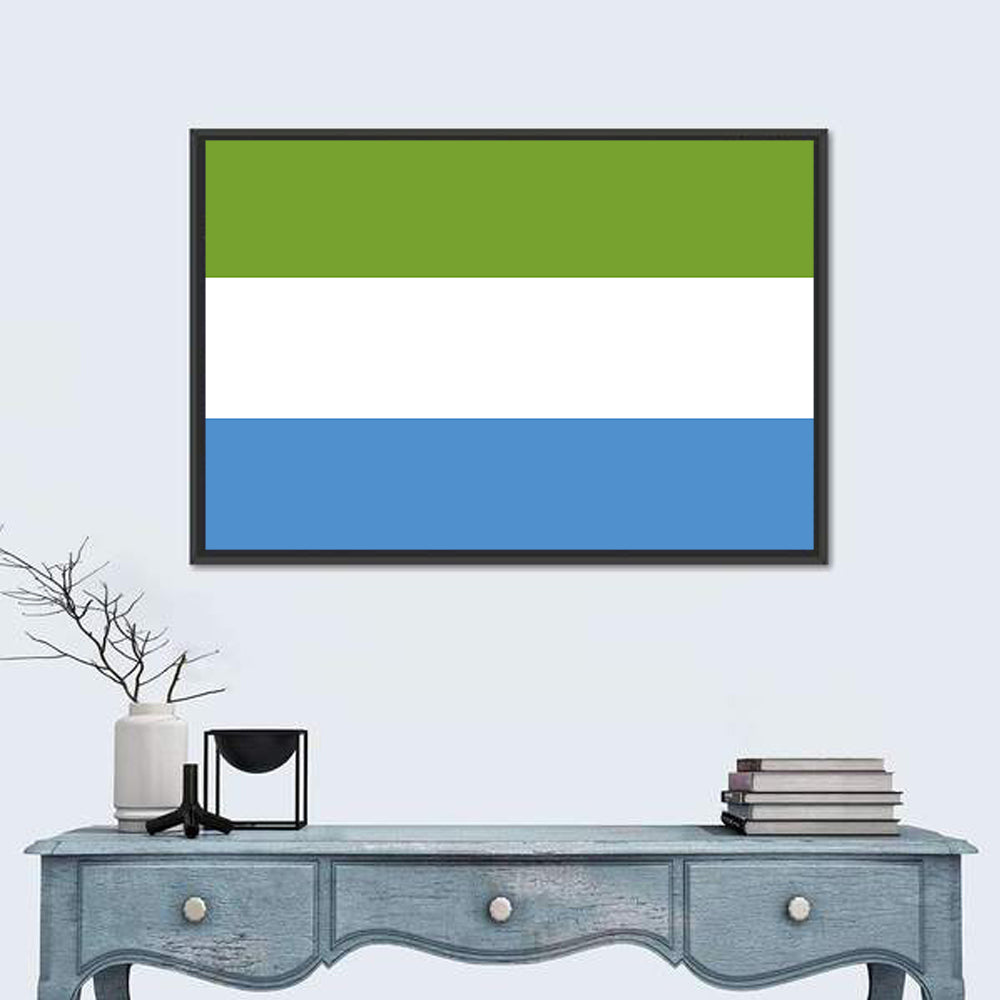 Sierra Leone Tricolor Flag Wall Art