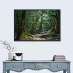 Mossy Halloween Forest Path Wall Art