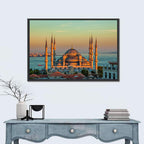 Sultan Ahmed Mosque at Sunset Wall Art