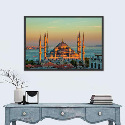 Sultan Ahmed Mosque at Sunset Wall Art