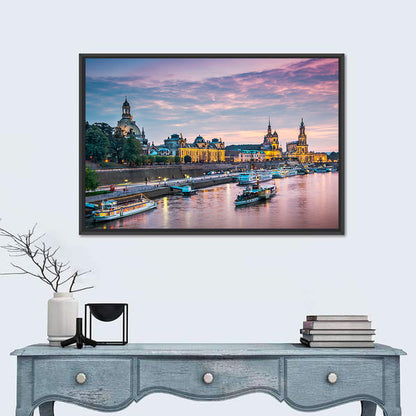 Dresden Elbe at Twilight Wall Art