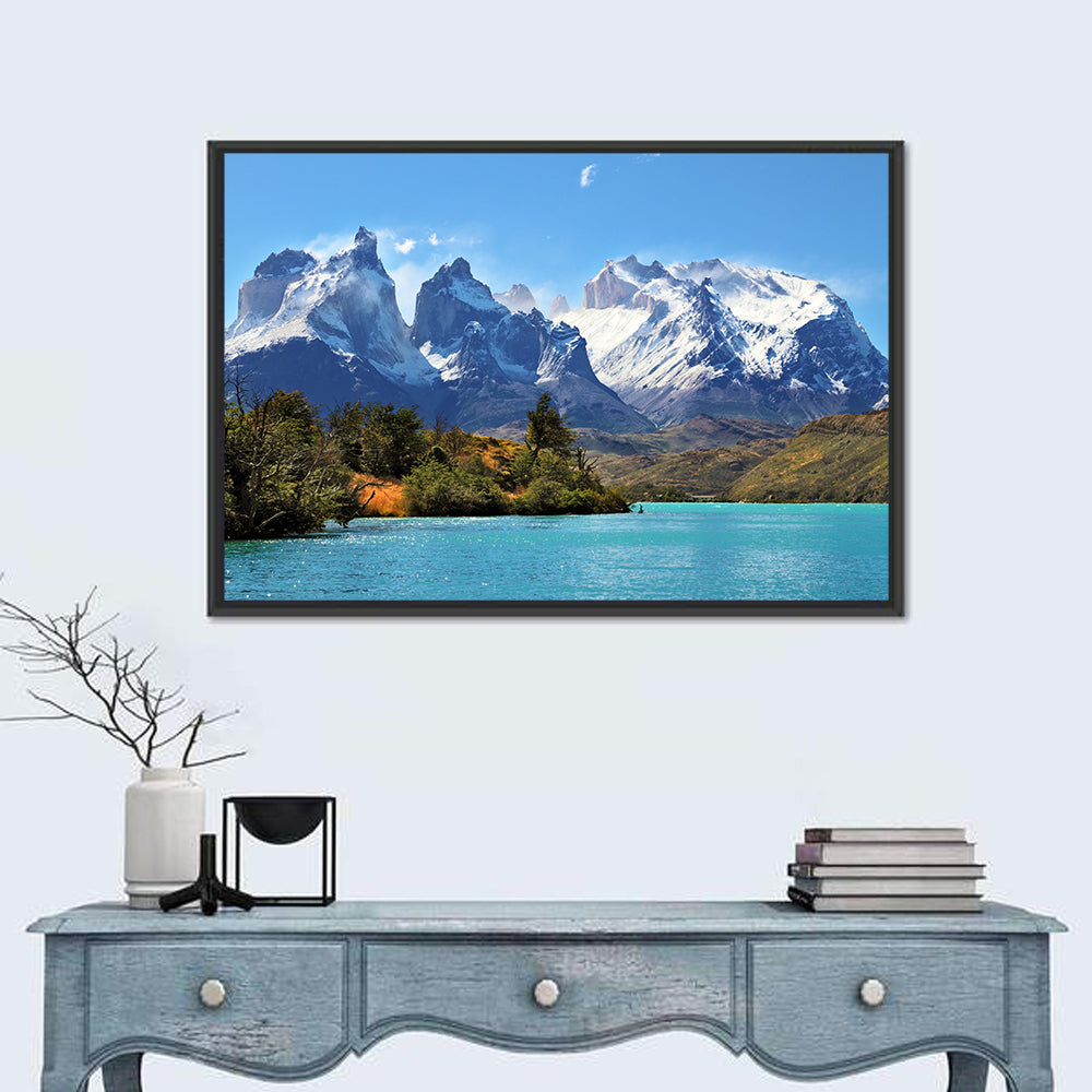Turquoise Lake Pehoe, Torres Del Paine Wall Art