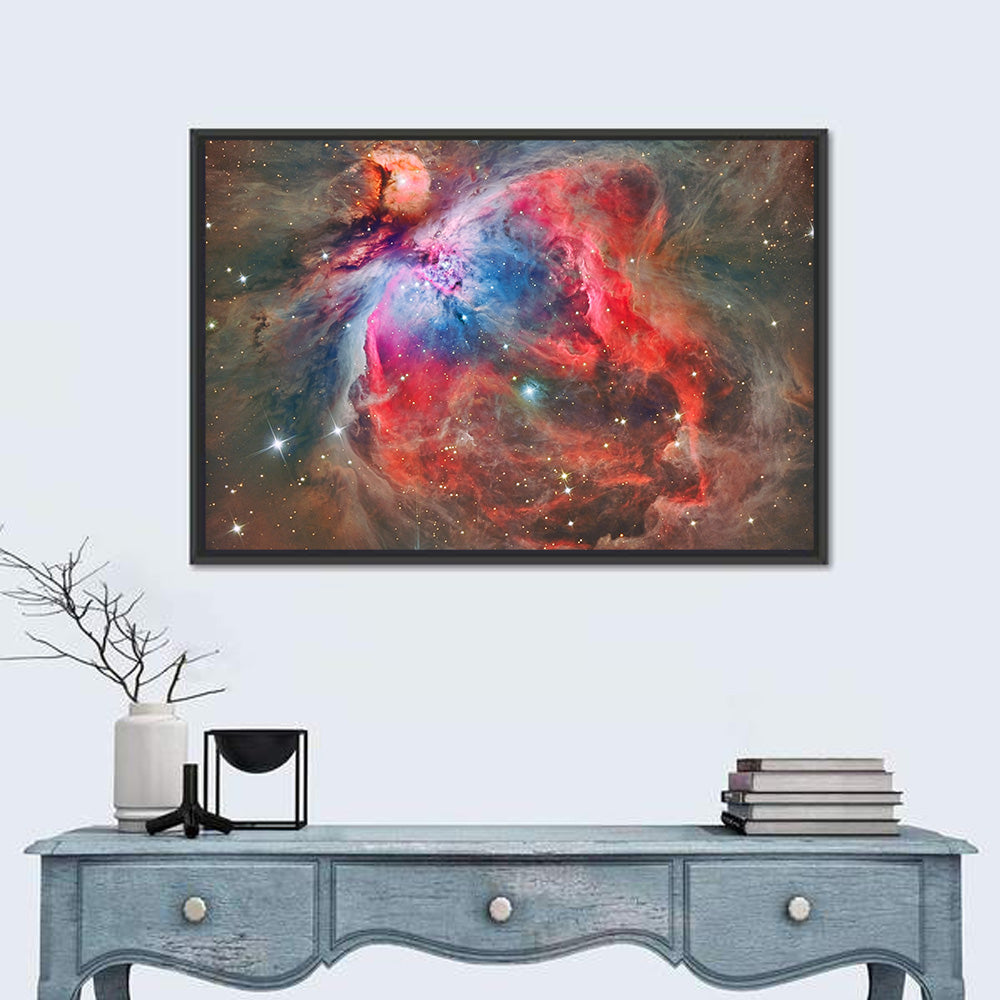 M42 Orion Nebula Wall Art in a room, landscape