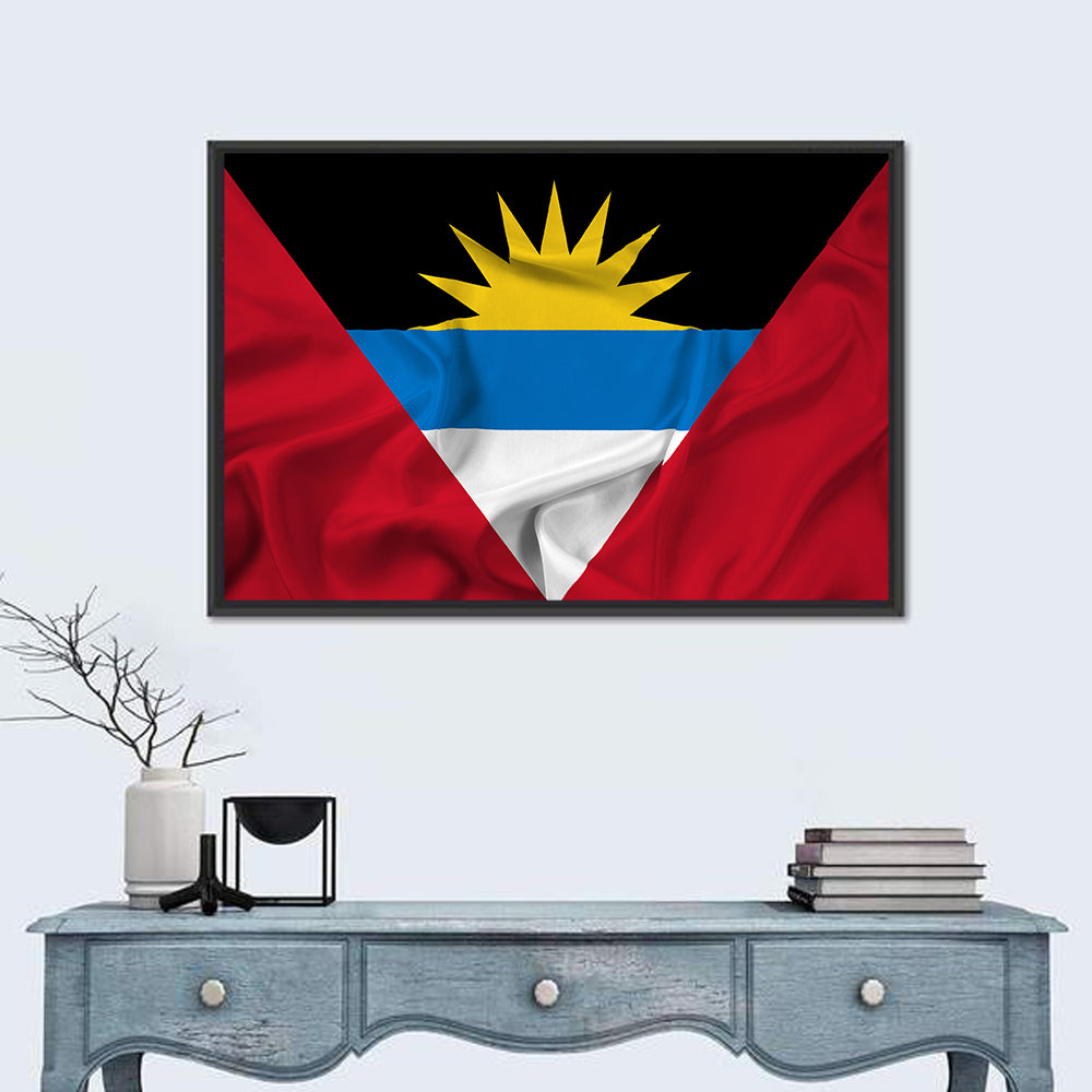 Waving Antigua and Barbuda Flag Wall Art