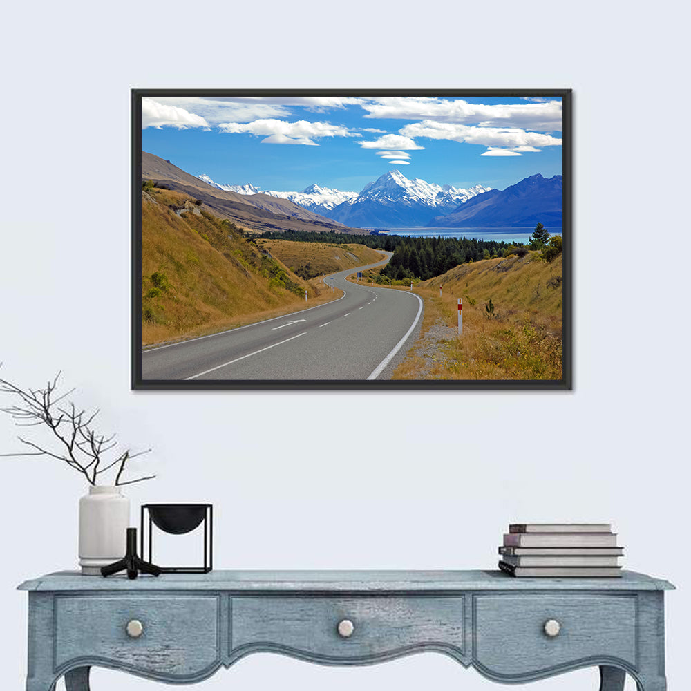 Winding Road to Aoraki Mount Cook Wall Art