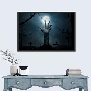 Zombie Rising Hand Wall Art