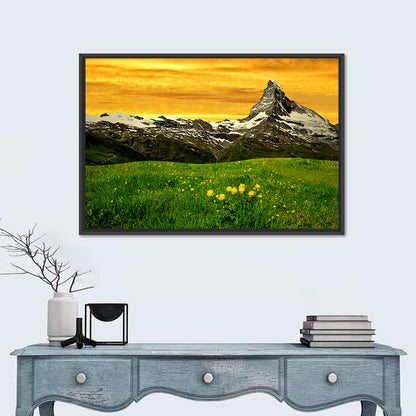 Matterhorn in the sunset at Swiss Alps Wall Art