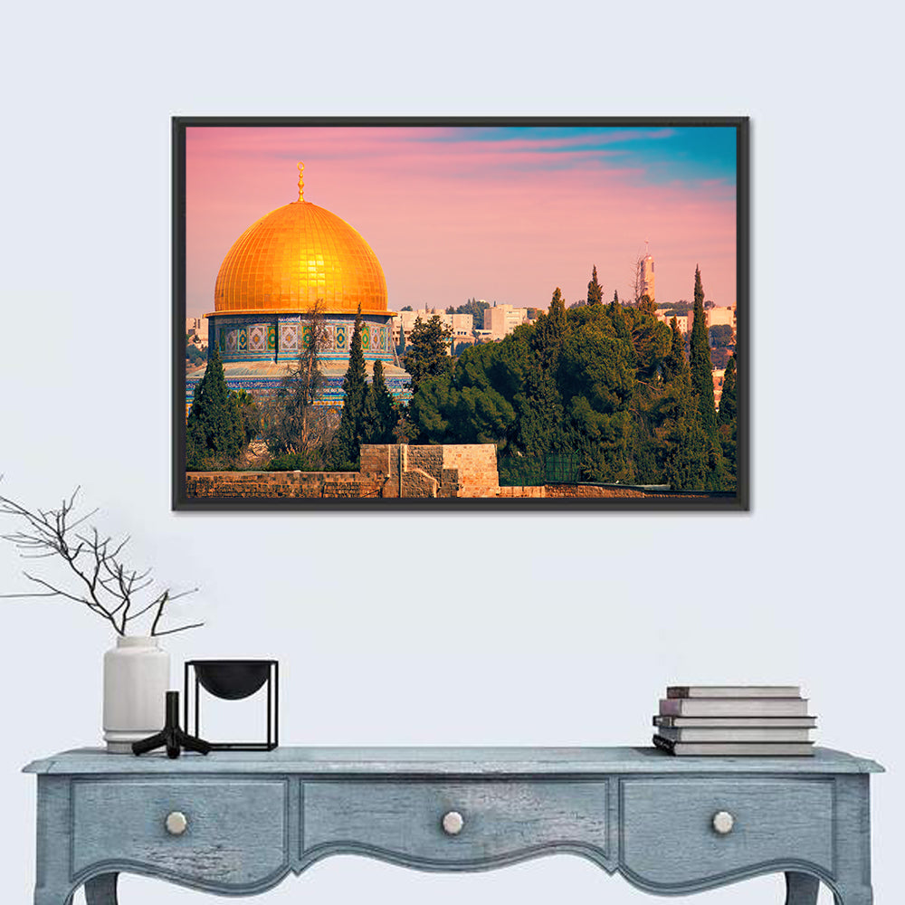 Dome of the Rock at Golden Hour Wall Art
