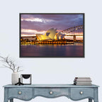 Sydney Opera House at Dusk with Harbour Bridge Wall Art