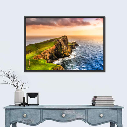 Sunset at Neist Point Lighthouse Wall Art