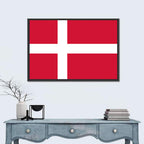 Danish Flag Nordic Cross Wall Art