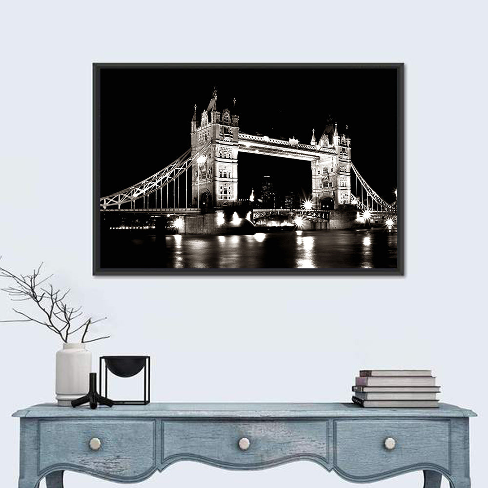 London Tower Bridge Wall Art in a room, landscape