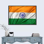 Indian Tricolor with Ashoka Chakra Wall Art