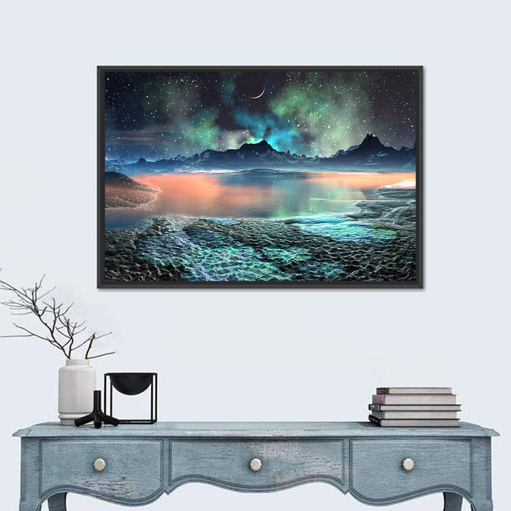 Alien Lake Nightscape Wall Art