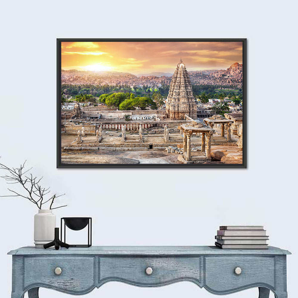 Virupaksha Temple at Sunrise, Hampi Wall Art