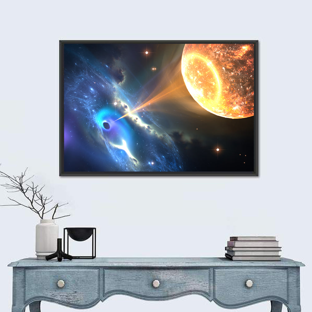 Black Hole and Companion Star Wall Art