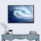 Surfer in Barrel Wave Wall Art