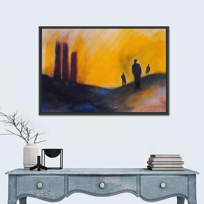 Surreal Hilly Silhouettes Wall Art