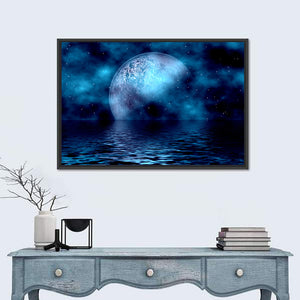 Blue Moon & Water Wall Art