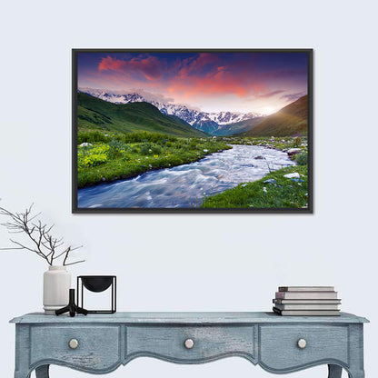 Stream at Foot of Mount Shkhara Wall Art