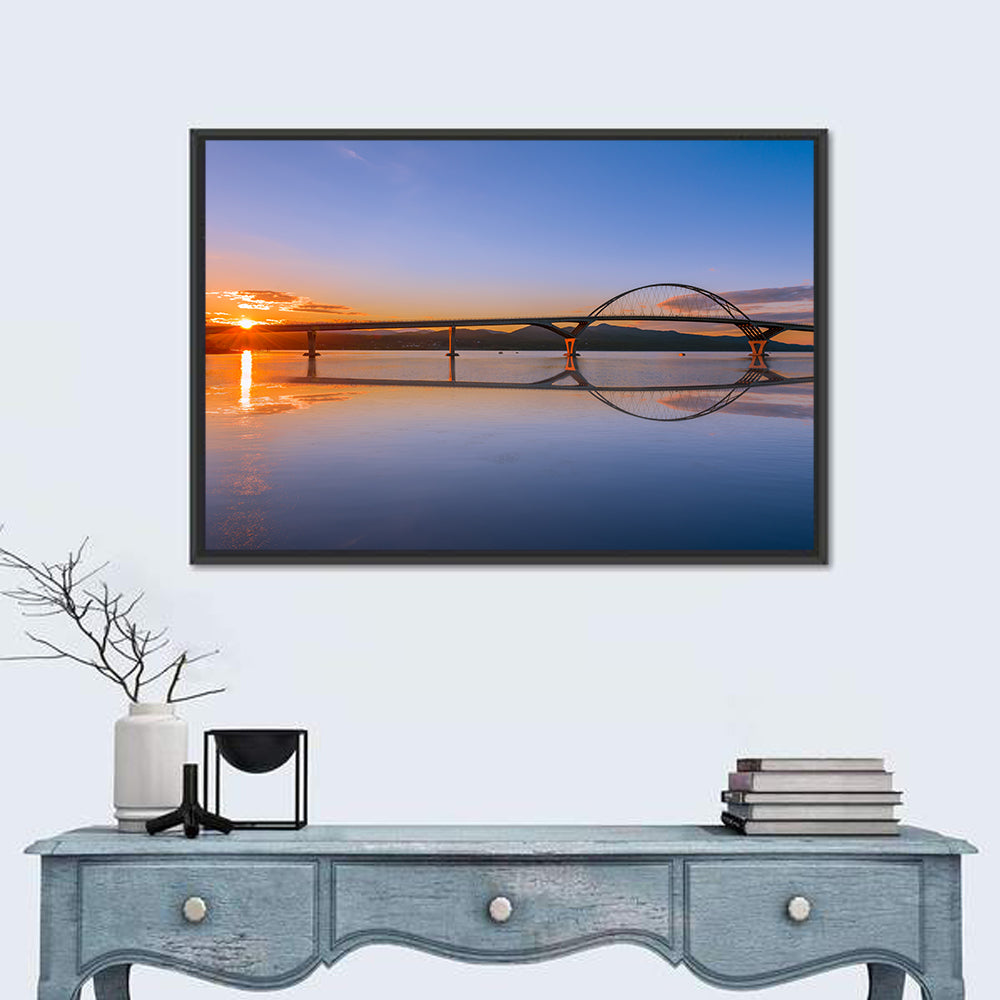 Champlain Bridge at Sunset Wall Art