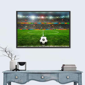 Soccer Ball On Stadium Wall Art