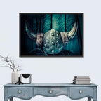 Horned Viking Helmet Wall Art
