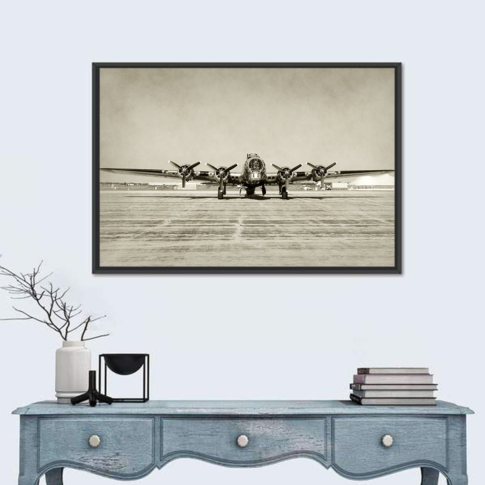 B-17 Bomber Front View Wall Art