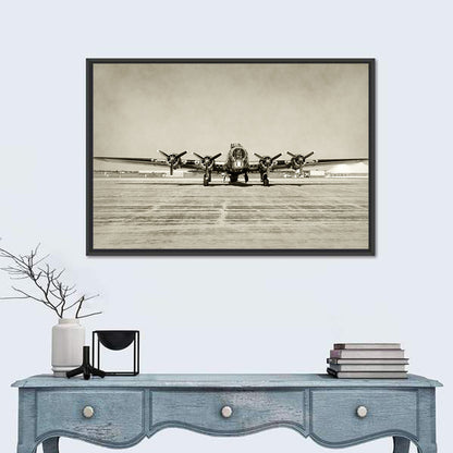 B-17 Bomber Front View Wall Art