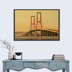 Suramadu Bridge at Golden Hour Wall Art
