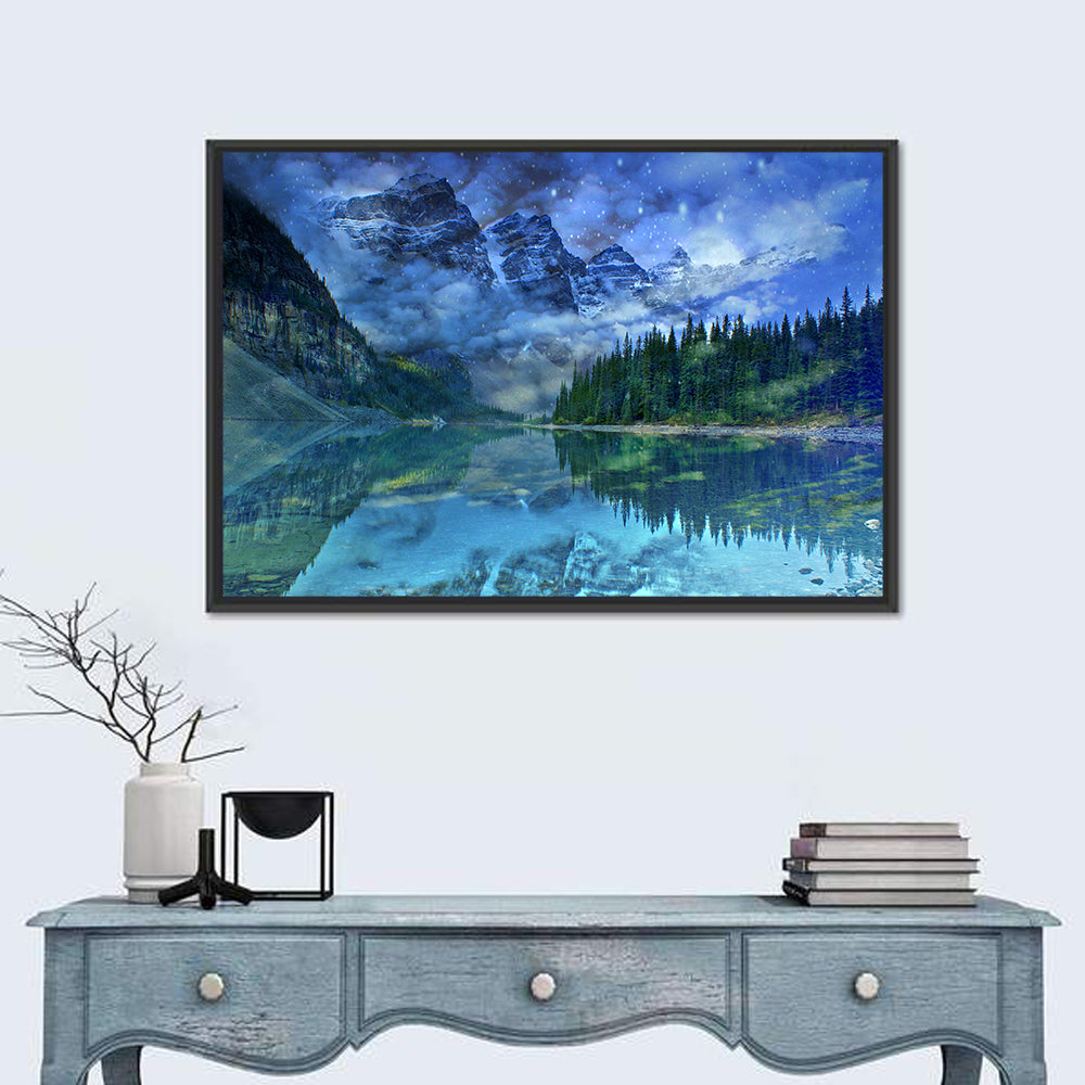 Moraine Lake Winter Reflection Wall Art