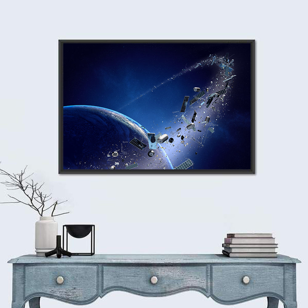 Orbital Debris Around Earth Wall Art