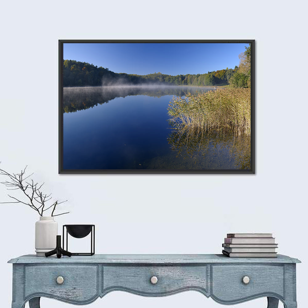 Asveja Lake Morning Mist Wall Art