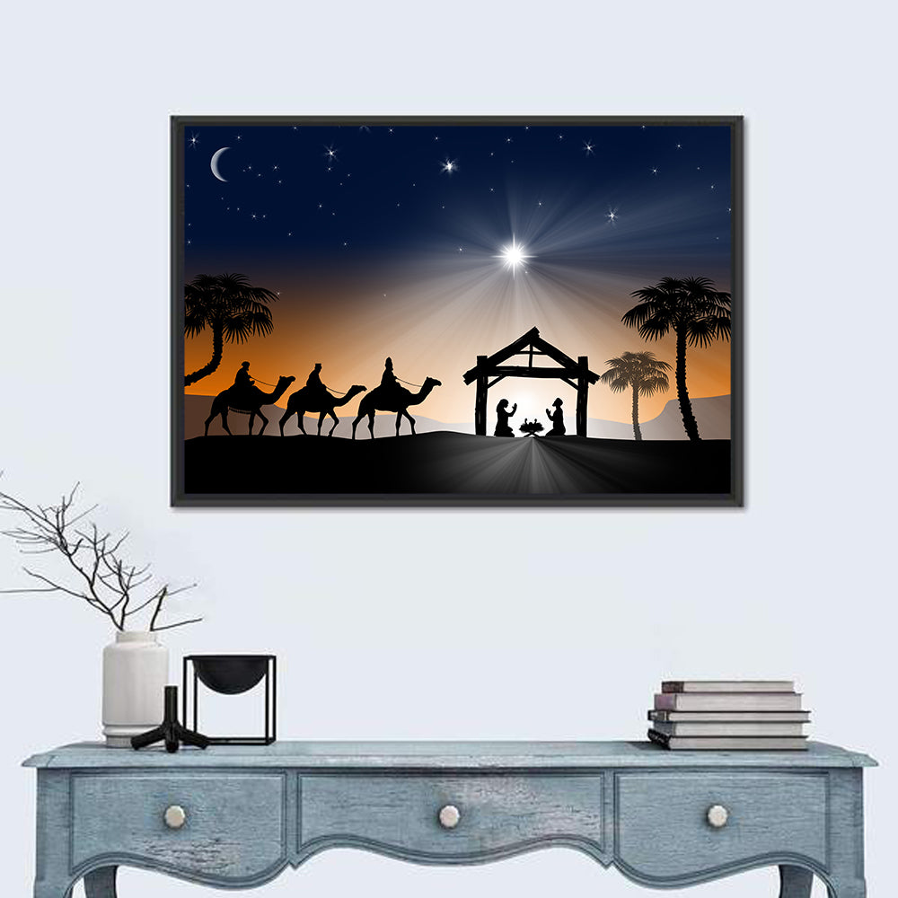 Desert Nativity Silhouette Wall Art