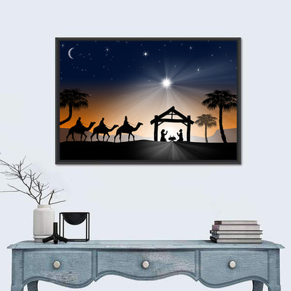 Desert Nativity Silhouette Wall Art