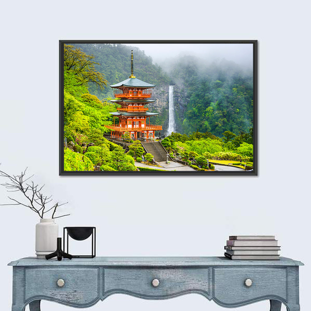 Seiganto-ji Pagoda at Nachi Falls Wall Art