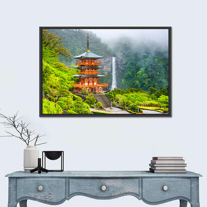 Pagoda Of Seigantoji & Nachi No Taki Waterfall Wall Art