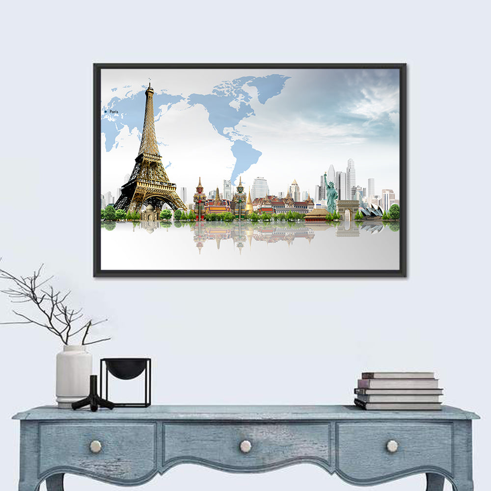 Global Landmarks Collage Wall Art