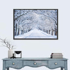 Snowy Morning Alley Wall Art