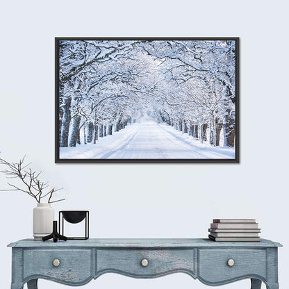 Snowy Morning Alley Wall Art