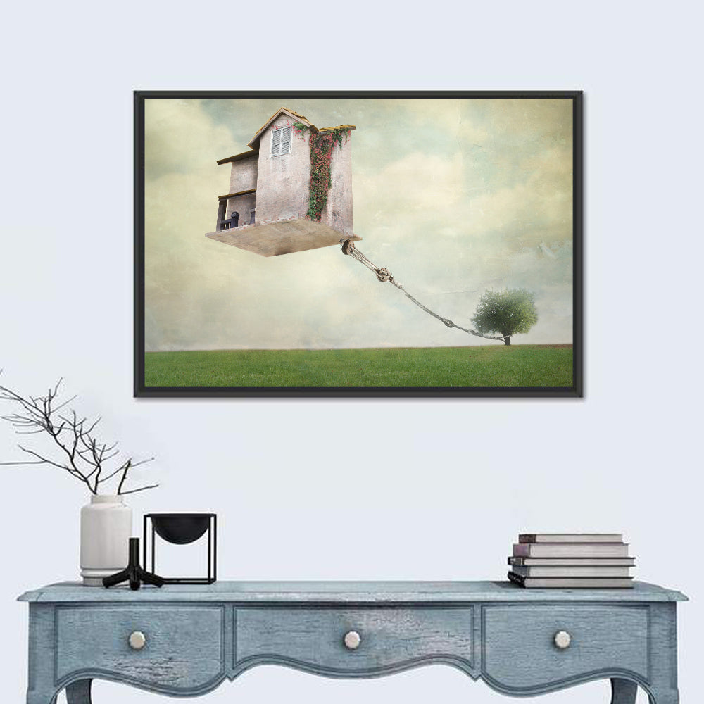 Floating House with Pulley Wall Art