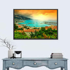 Azur Coast Golden Hour Bay Wall Art